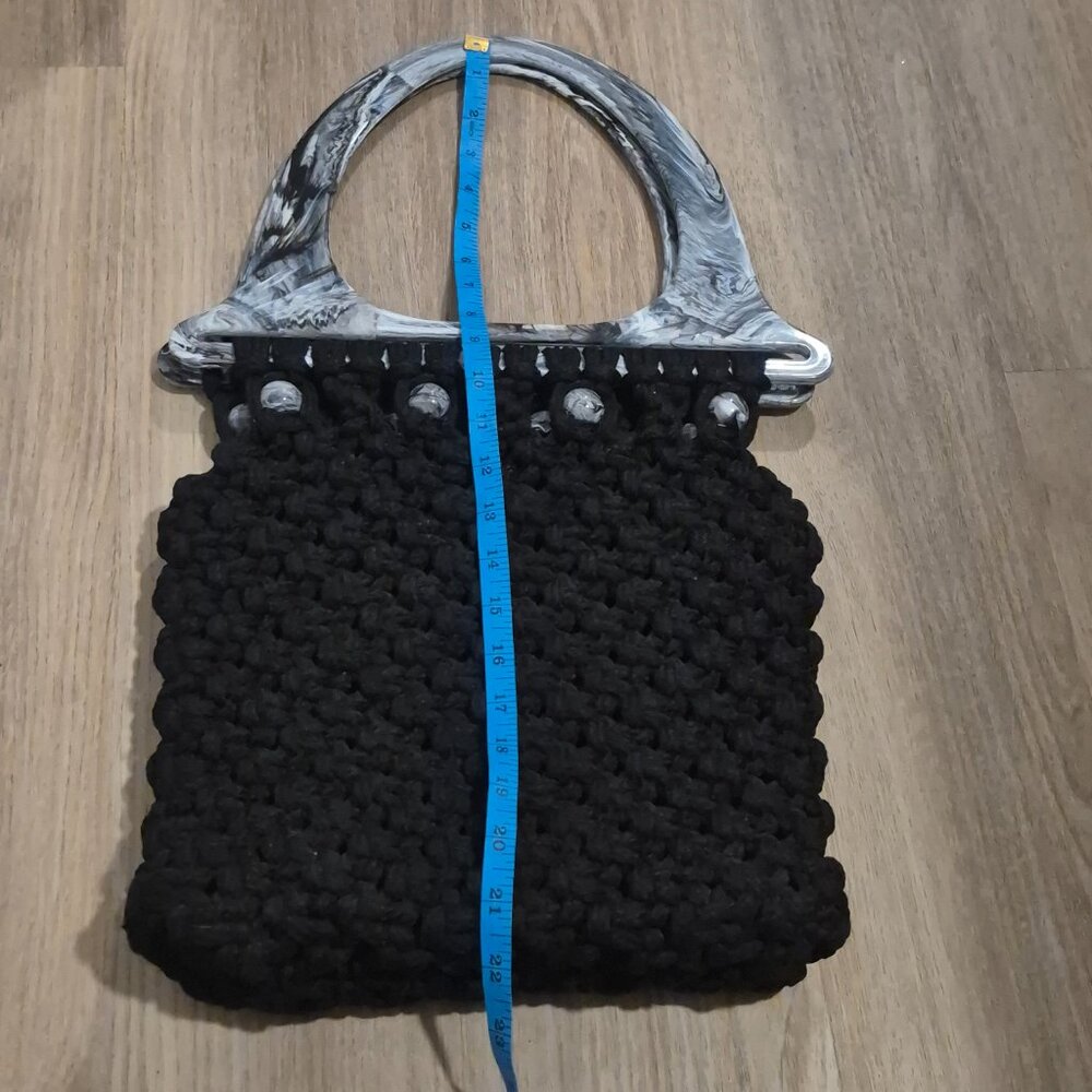 Handmade Macrame Knit Handbag - Picture 3 of 6